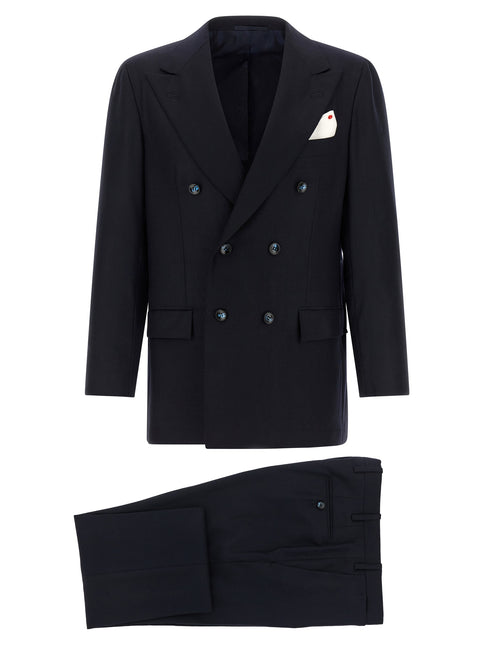 Kiton Blue Virgin Wool Two-Piece Suit Kiton
