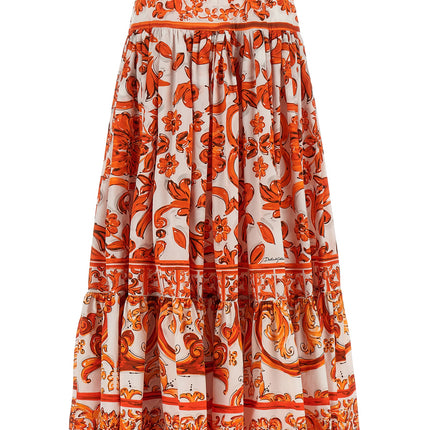 Dolce & Gabbana Orange Cotton Mini Skirt Dolce & Gabbana