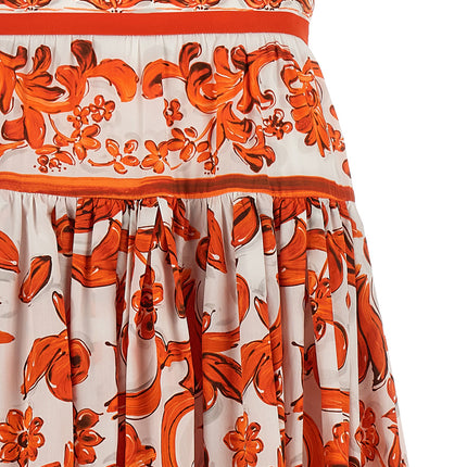 Dolce & Gabbana Orange Cotton Mini Skirt Dolce & Gabbana