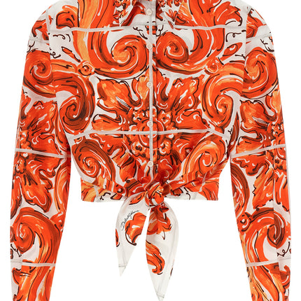 Dolce & Gabbana Orange Cotton Blouse Dolce & Gabbana