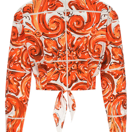 Dolce & Gabbana Orange Cotton Blouse Dolce & Gabbana
