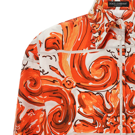 Dolce & Gabbana Orange Cotton Blouse Dolce & Gabbana