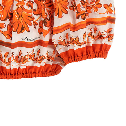 Dolce & Gabbana Orange Cotton Blouse Dolce & Gabbana