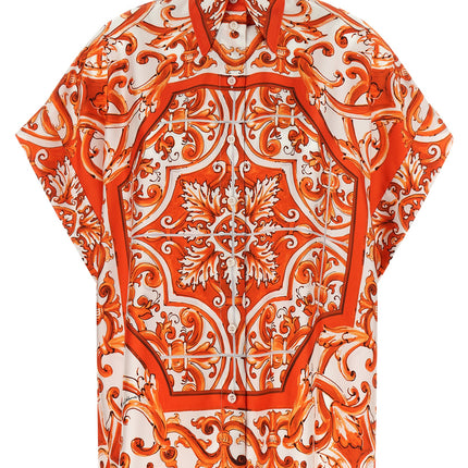 Dolce & Gabbana Orange Silk Blouse Dolce & Gabbana