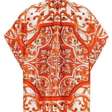 Dolce & Gabbana Orange Silk Blouse Dolce & Gabbana