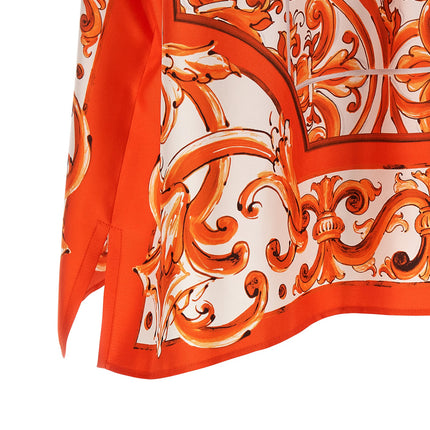 Dolce & Gabbana Orange Silk Blouse Dolce & Gabbana
