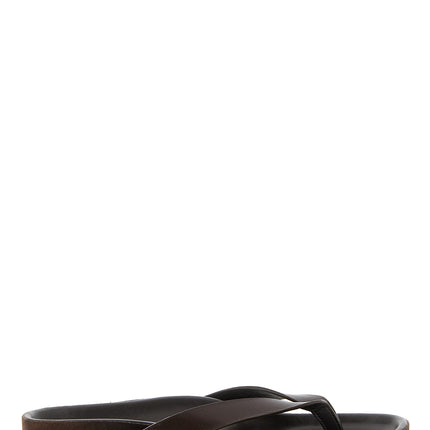 Jacquemus Brown Cowhide Slides Jacquemus