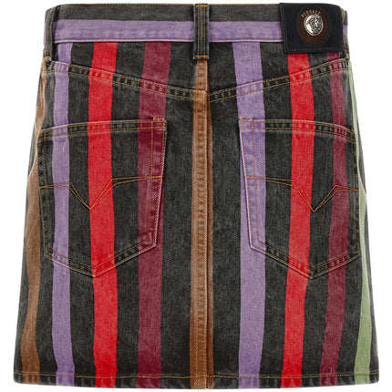 Versace Multicolor Cotton Long Skirt Versace