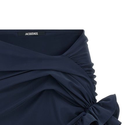 Jacquemus Blue Polyamide Long Skirt Jacquemus