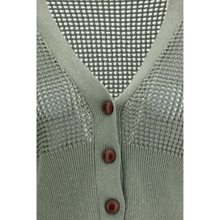 Brunello Cucinelli Bicolor Cotton Cardigan