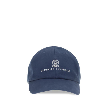 Brunello Cucinelli Blue Cotton Cap (Baseball Hat)