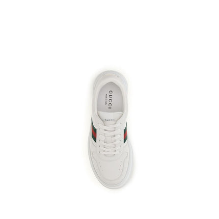 Gucci White Calf Leather Bos Taurus Chunky Sneakers
