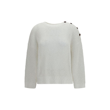 Brunello Cucinelli White Cotton Sweatshirt