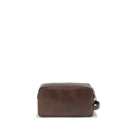 Brunello Cucinelli Brown Calf Leather Bos Taurus Wallet