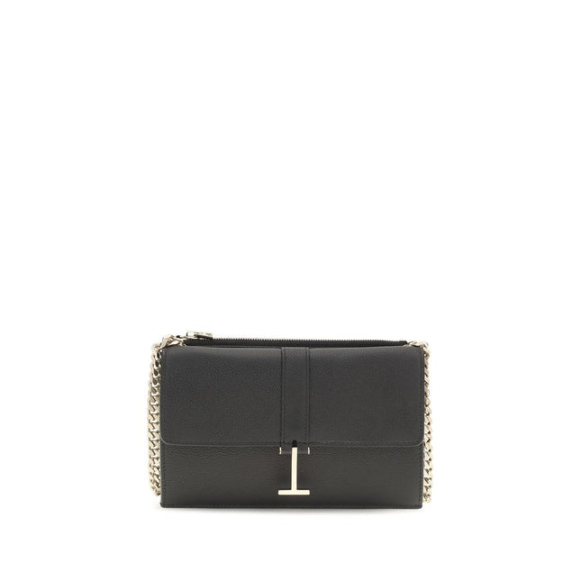 Tom Ford Black Calf Leather Bos Taurus Shoulder Bag