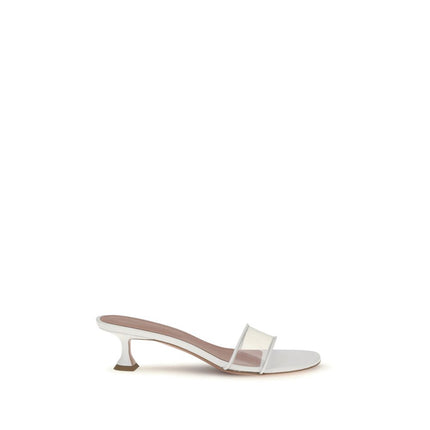 Amina Muaddi White Pvc Sandals Amina Muaddi