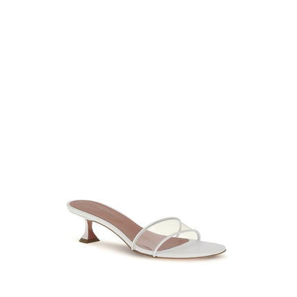 Amina Muaddi White Pvc Sandals Amina Muaddi