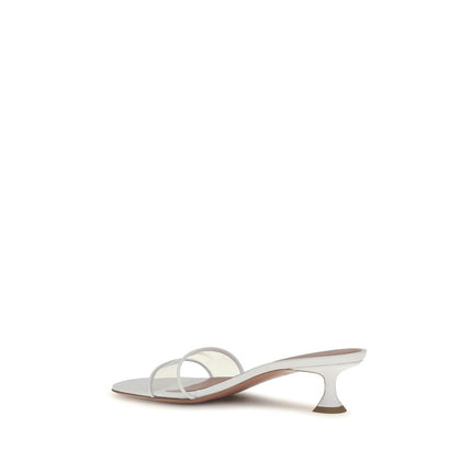 Amina Muaddi White Pvc Sandals Amina Muaddi