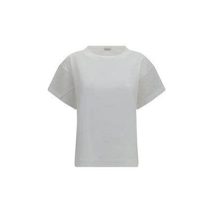 Brunello Cucinelli White Cotton T-Shirt Brunello Cucinelli