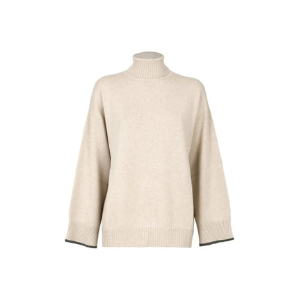 Brunello Cucinelli Beige Cashmere Sweater Brunello Cucinelli