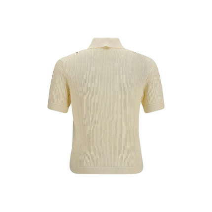 Versace Beige Cotton Polo Shirt Versace