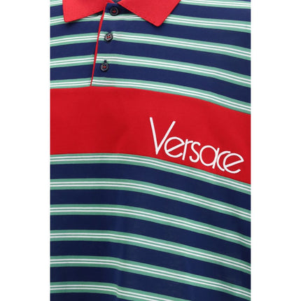 Versace Multicolor Cotton Polo Shirt Versace