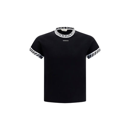 Versace Black Cotton T-Shirt Versace