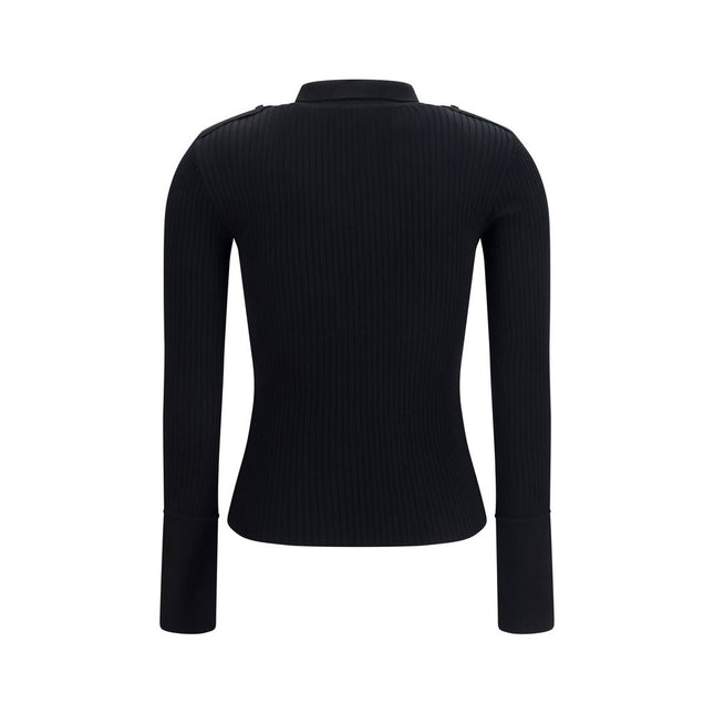 Courrèges Black Viscose Polo Shirt Courrèges
