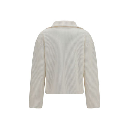 Courrèges White Wool Oves Aries Sweatshirt Courrèges