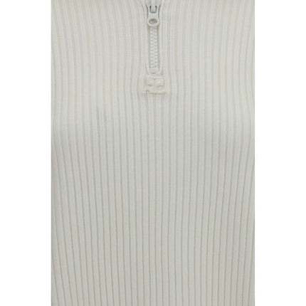 Courrèges White Wool Oves Aries Sweatshirt Courrèges