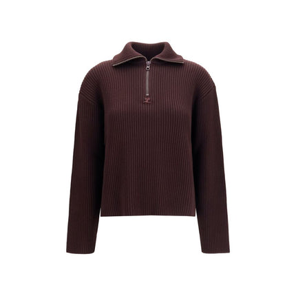Courrèges Brown Wool Oves Aries Sweatshirt Courrèges