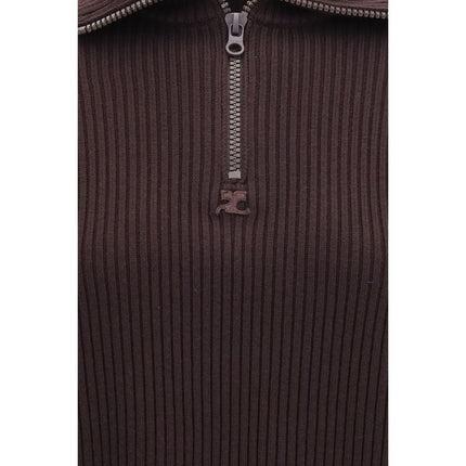 Courrèges Brown Wool Oves Aries Sweatshirt Courrèges