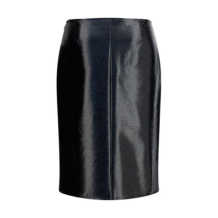 Courrèges Bordeaux Cotton Midi Skirt Courrèges