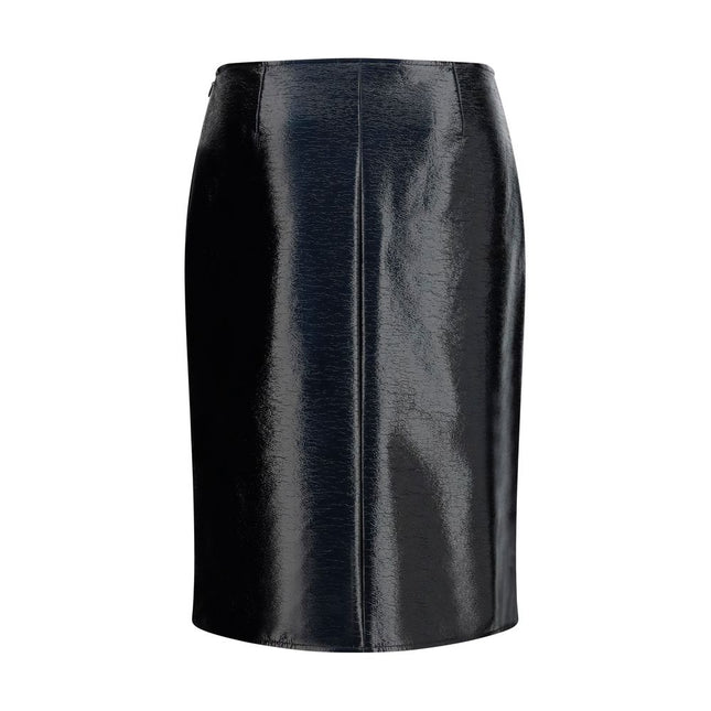 Courrèges Bordeaux Cotton Midi Skirt Courrèges