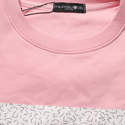 Philippe Model Pink Cotton Logo Long Sleeves Pullover Sweater