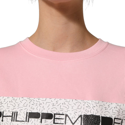 Philippe Model Pink Cotton Logo Long Sleeves Pullover Sweater