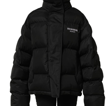 Dolce & Gabbana Black DGVIB3 Embroidered Padded Puffer Jacket