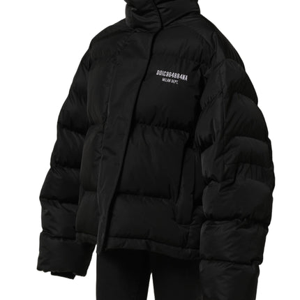 Dolce & Gabbana Black DGVIB3 Embroidered Padded Puffer Jacket