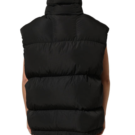 Dolce & Gabbana Black Polyester Sleeveless Padded Men Puffer Jacket