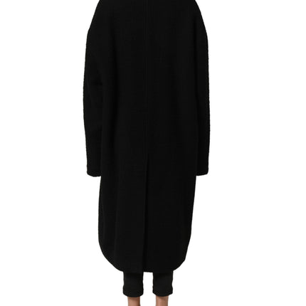 Dolce & Gabbana Black Double Breasted Men Trench Coat Jacket