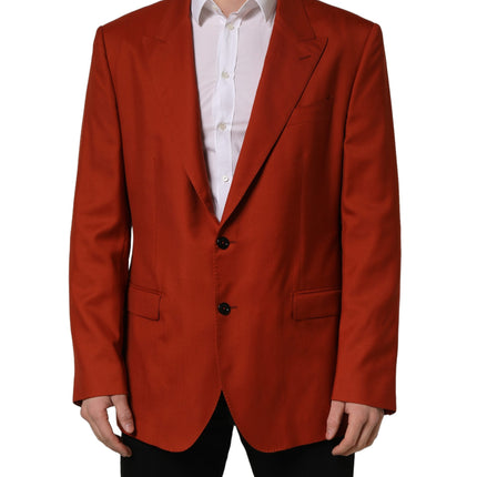 Dolce & Gabbana Red Cashmere Single Breasted Blazer Jacket