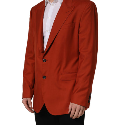 Dolce & Gabbana Red Cashmere Single Breasted Blazer Jacket