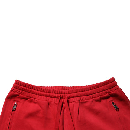 Dolce & Gabbana Red DG Logo Cotton Jogger Men Sweatpants Pants