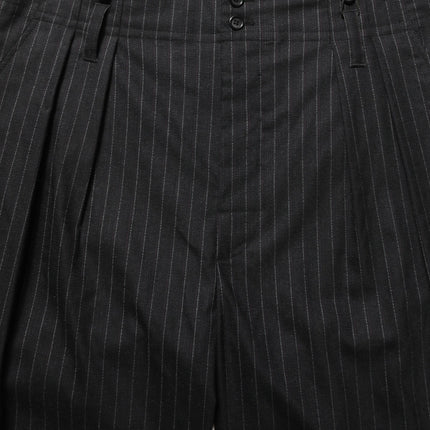 Dolce & Gabbana Black Pinstripe Wool Men Dress Trouser Pants