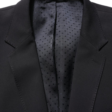 Dolce & Gabbana Black Wool Slim Fit Formal Men 2 Piece Suit