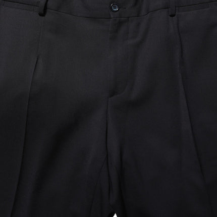 Dolce & Gabbana Black Wool Slim Fit Formal Men 2 Piece Suit