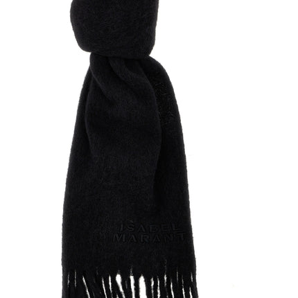 Isabel Marant Black Alpaca Leather Scarf