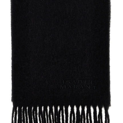 Isabel Marant Black Alpaca Leather Scarf