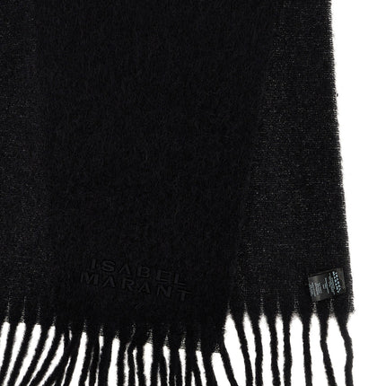 Isabel Marant Black Alpaca Leather Scarf