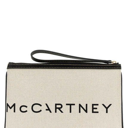 Stella McCartney Beige Cotton Clutch Bag